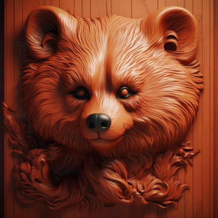 Nature and animals (red panda 3, NATURE_1663) 3D models for cnc